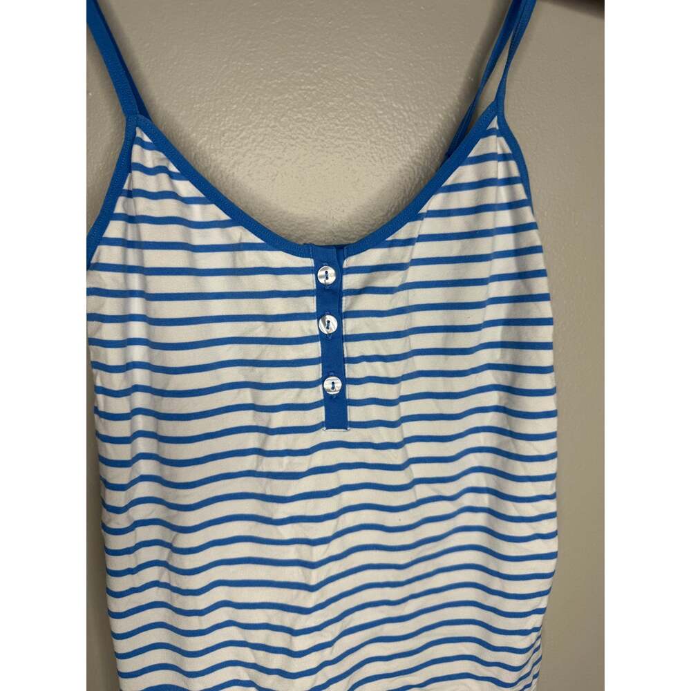 Wild Fable Blue & White Striped Button Front Cami Tank Top Size Small - Picture 3 of 5